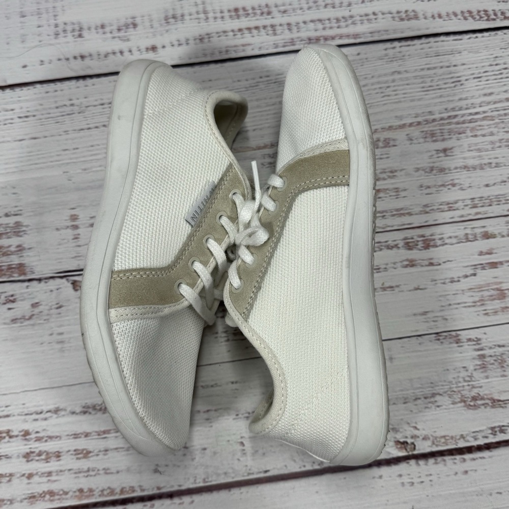 WHITIN Barefoot Sneakers Women 37 White Canvas Minimalist Zero Drop Walking Shoe